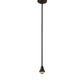 Meyda Lighting Topridge 8" Craftsman Brown Mini Pendant Light With Brown & Beige Shade Glass