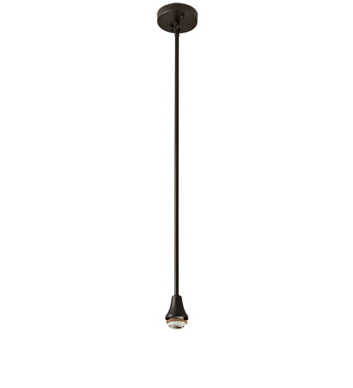 Meyda Lighting Topridge 8" Craftsman Brown Mini Pendant Light With Brown & Beige Shade Glass