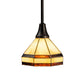 Meyda Lighting Topridge 8" Craftsman Brown Mini Pendant Light With Brown & Beige Shade Glass