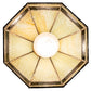Meyda Lighting Topridge 8" Craftsman Brown Mini Pendant Light With Brown & Beige Shade Glass