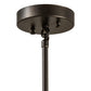 Meyda Lighting Topridge 8" Craftsman Brown Mini Pendant Light With Brown & Beige Shade Glass