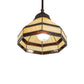 Meyda Lighting Topridge 8" Mahogany Bronze Mini Pendant Light With Brown & Beige Stained Shade Glass