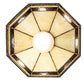 Meyda Lighting Topridge 8" Mahogany Bronze Mini Pendant Light With Brown & Beige Stained Shade Glass