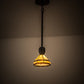Meyda Lighting Topridge 8" Timeless Bronze Mini Pendant Light With Brown & Beige Stained Shade Glass