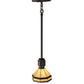Meyda Lighting Topridge 8" Timeless Bronze Mini Pendant Light With Brown & Beige Stained Shade Glass