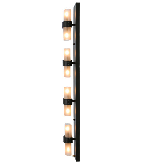 Meyda Lighting Toren 6" 8-Light Oil Rubbed Bronze Wall Sconce With Clear Frosted Shade Glass