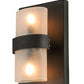 Meyda Lighting Toren 6" 8-Light Oil Rubbed Bronze Wall Sconce With Clear Frosted Shade Glass