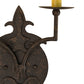 Meyda Lighting Torsade 10" 2-Light Gilded Tobacco Wall Sconce With Amber Faux Candlelight