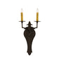 Meyda Lighting Torsade 10" 2-Light Gilded Tobacco Wall Sconce With Amber Faux Candlelight