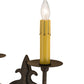 Meyda Lighting Torsade 10" 2-Light Gilded Tobacco Wall Sconce With Amber Faux Candlelight