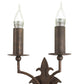 Meyda Lighting Torsade 195109 10" 2-Light Gilded Tobacco Wall Sconce
