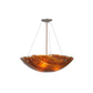 Meyda Lighting Torta 24" 2-Light Timeless Bronze Fused Inverted Pendant Light With Amber Shade Glass