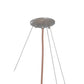 Meyda Lighting Torta 24" 2-Light Timeless Bronze Fused Inverted Pendant Light With Amber Shade Glass