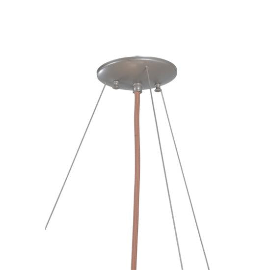 Meyda Lighting Torta 24" 2-Light Timeless Bronze Fused Inverted Pendant Light With Amber Shade Glass