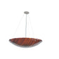 Meyda Lighting Torta 30" 4-Light Bronze Fused Inverted Pendant Light With Amber Strips Shade Glass