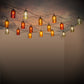 Meyda Lighting Tortola 720" 17-Light Craftsman Brown Lantern Pendant Light With Multi-Colored Shade