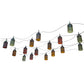 Meyda Lighting Tortola 720" 17-Light Craftsman Brown Lantern Pendant Light With Multi-Colored Shade