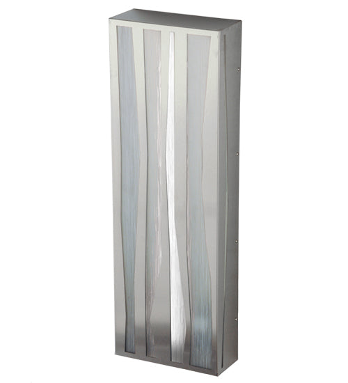 Meyda Lighting Tortuga Luna 10" LED Brushed Stainless Steel Wall Sconce With Orange Mist Shade
