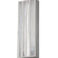 Meyda Lighting Tortuga Luna 10" LED Brushed Stainless Steel Wall Sconce With Orange Mist Shade
