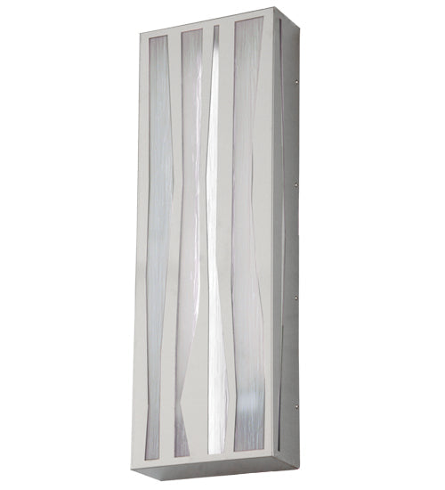 Meyda Lighting Tortuga Luna 10" LED Brushed Stainless Steel Wall Sconce With Orange Mist Shade