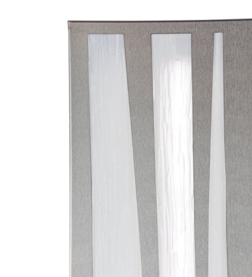 Meyda Lighting Tortuga Luna 10" LED Brushed Stainless Steel Wall Sconce With Orange Mist Shade