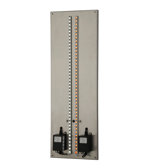 Meyda Lighting Tortuga Luna 10" LED Brushed Stainless Steel Wall Sconce With Orange Mist Shade