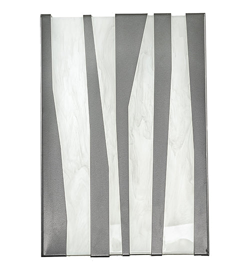 Meyda Lighting Tortuga Luna 10" LED Old Silver Wall Sconce With Whitestone Idalight Shade Glass