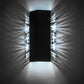 Meyda Lighting Tortuga Luna 10" LED Solar Black Wall Sconce