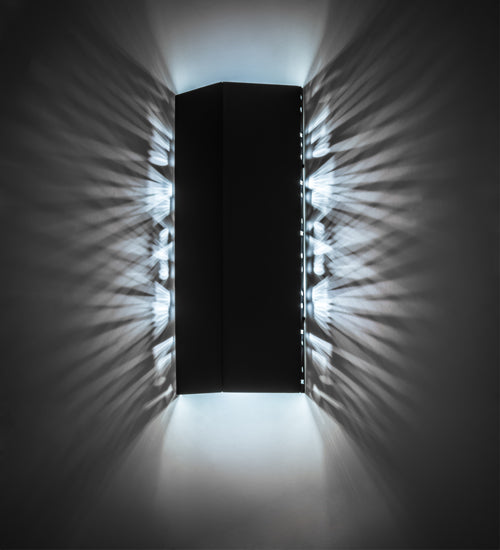 Meyda Lighting Tortuga Luna 10" LED Solar Black Wall Sconce