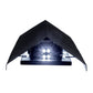 Meyda Lighting Tortuga Luna 10" LED Solar Black Wall Sconce