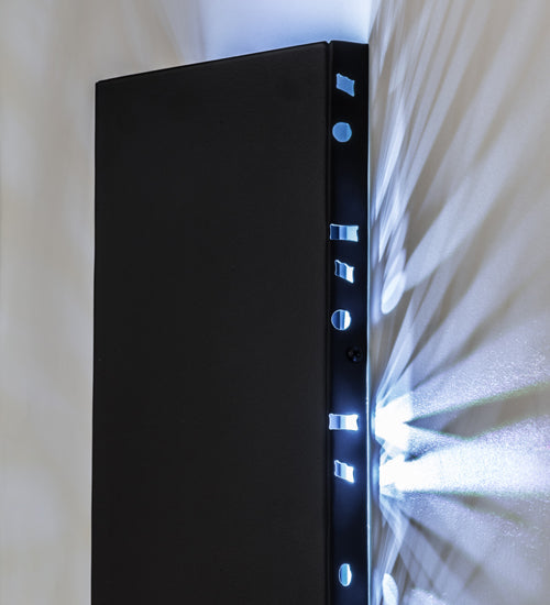 Meyda Lighting Tortuga Luna 10" LED Solar Black Wall Sconce