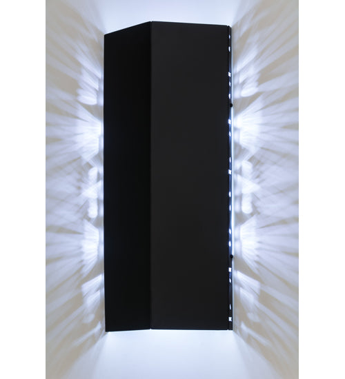 Meyda Lighting Tortuga Luna 10" LED Solar Black Wall Sconce