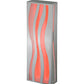 Meyda Lighting Tortuga Luna 10" LED Stainless Steel Wall Sconce With Mist Frosted Shade Glass