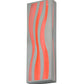 Meyda Lighting Tortuga Luna 10" LED Stainless Steel Wall Sconce With Mist Frosted Shade Glass