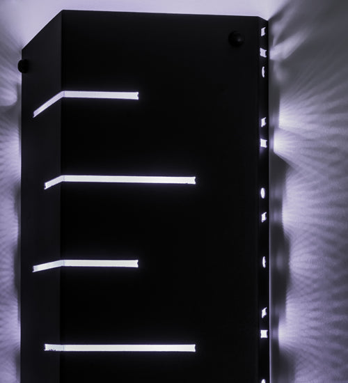 Meyda Lighting Tortuga Luna 12" LED Textured Black Wall Sconce