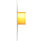 Meyda Lighting Tortuga Luna 8" Brushed Stainless Steel Wall Sconce With Amber Quartz Idalight Shade