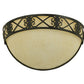 Meyda Lighting Toscano 13" Antique Iron Gate Wall Sconce With Turismo Art Shade Glass