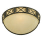 Meyda Lighting Toscano 13" Antique Iron Gate Wall Sconce With Turismo Art Shade Glass