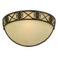 Meyda Lighting Toscano 13" Antique Iron Gate Wall Sconce With Turismo Art Shade Glass
