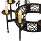 Meyda Lighting Toscano 28" 8-Light Textured Black Chandelier With Ivory Faux Candlelight