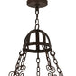 Meyda Lighting Toscano 48" 15-Light 2-Tier Cafe Noir Natural Rust Chandelier With Amber Faux Candlelight