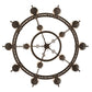 Meyda Lighting Toscano 48" 15-Light 2-Tier Gilded Tobacco Chandelier With Cream Silk Pleated Fabric Shade