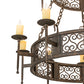 Meyda Lighting Toscano 48" 15-Light 2-Tier Gilded Tobacco Chandelier With Ivory Faux Candlelight