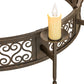 Meyda Lighting Toscano 48" 15-Light 2-Tier Gilded Tobacco Chandelier With Ivory Faux Candlelight
