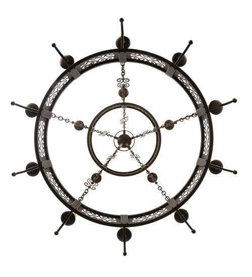 Meyda Lighting Toscano 48" 15-Light 2-Tier Mahogany Bronze Chandelier