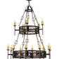Meyda Lighting Toscano 48" 15-Light 2-Tier Mahogany Bronze Chandelier