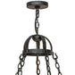 Meyda Lighting Toscano 48" 15-Light 2-Tier Smoke Chandelier With White Faux Candlelight