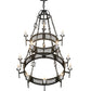 Meyda Lighting Toscano 48" 15-Light 2-Tier Smoke Chandelier With White Faux Candlelight