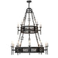 Meyda Lighting Toscano 48" 15-Light 2-Tier Smoke Chandelier With White Faux Candlelight