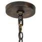 Meyda Lighting Toscano 48" 8-Light Antique Black Chandelier With Ivory Faux Candlelight